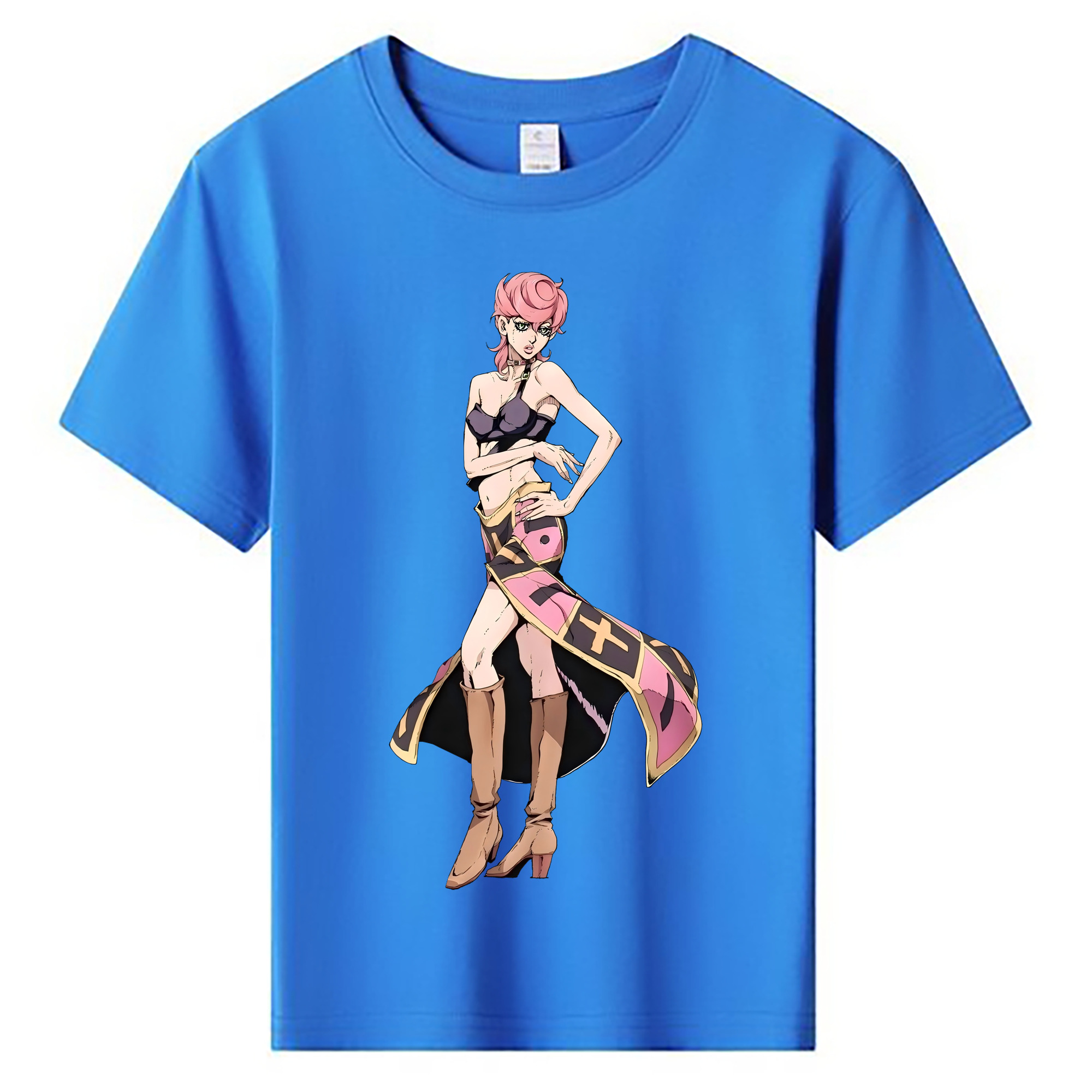 （画像用） ジョジョの奇妙な冒険 トリッシュ?ウナ JoJo's Bizarre Adventure Trish Una 綿100％キッズTシャツ（フロントプリント）